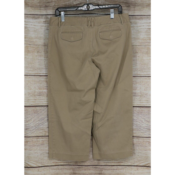 VINTAGE George Womens Wide Leg High Rise Cropped Pants Size 10 Khakis - Picture 11 of 11